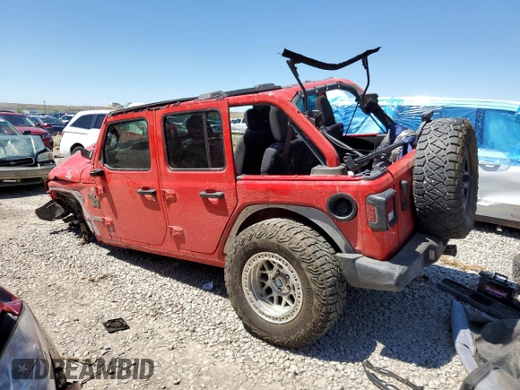 2018 Jeep Wrangler Unlimited Sport S with VIN 1C4HJXDG8JW132700, listed as a Copart auction lot 56064985 with Not provided miles and Salvage title. Bid and sale history available at DreamBid. Image 2.