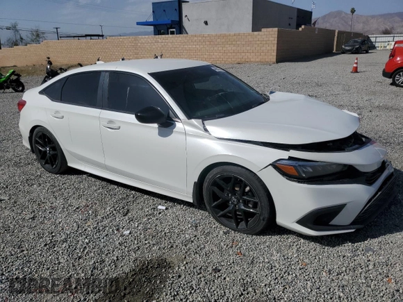 2022 Honda Civic Sport with VIN 2HGFE2F55NH565648, listed as a Copart auction lot 46843445 with 69,730 mi miles and Salvage Title. Bid and sale history available at carsss.com. Image 4.