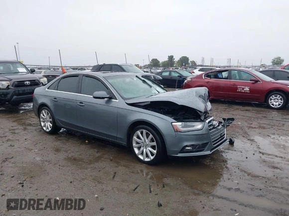 2013 Audi A4 Premium Plus with VIN WAUFFAFL7DN050223, listed as a IAAI auction lot 40444635 with 107,807 mi miles. Bid and sale history available at carsss.com. Image 1.