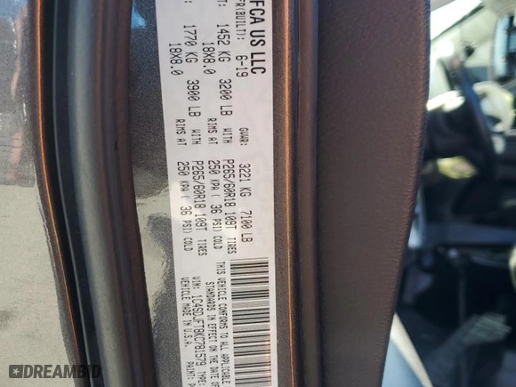 2019 Dodge Durango Special Service with VIN 1C4SDJFT8KC781579, listed as a Copart auction lot 77647244 with 0 mi miles and Salvage Title. Bid and sale history available at carsss.com. Image 14.