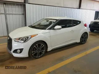 2016 Hyundai Veloster Turbo with VIN KMHTC6AE8GU282579, listed as a Copart auction lot 55434055 with 99,198 mi miles and Salvage title. Bid and sale history available at DreamBid. Image 1.
