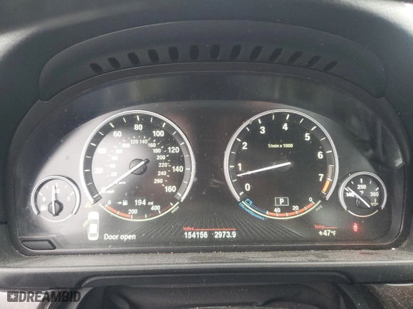 2016 BMW 5 Series 535i xDrive with VIN WBA5B3C53GG253675, listed as a Copart auction lot 52315735 with 154,156 mi miles and Salvage Title. Bid and sale history available at carsss.com. Image 9.