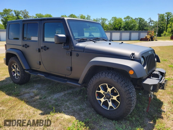 2014 Jeep Wrangler Unlimited Sport with VIN 1C4HJWDG4EL159619, listed as a IAAI auction lot 42176313 with 79,715 mi miles and . Bid and sale history available at DreamBid. Image 1.