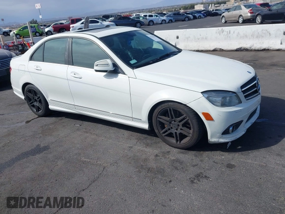 2009 Mercedes-Benz C-Class 3.5L Sport with VIN WDDGF56XX9R049302, listed as a IAAI auction lot 41783615 with 111,726 mi miles. Bid and sale history available at carsss.com. Image 1.