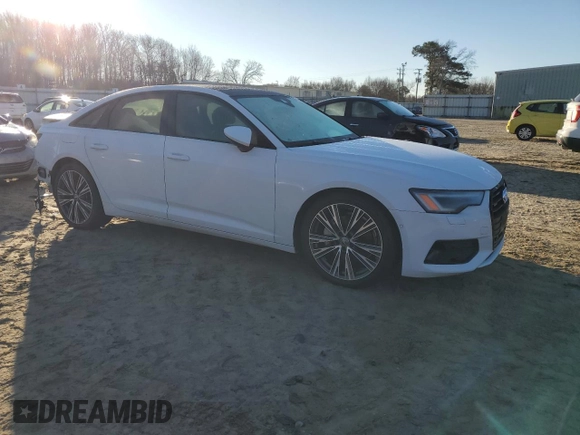 2020 Audi A6 Premium Plus with VIN WAUE8AF27LN090393, listed as a Copart auction lot 86551944 with 0 mi miles and Salvage Title. Bid and sale history available at carsss.com. Image 4.