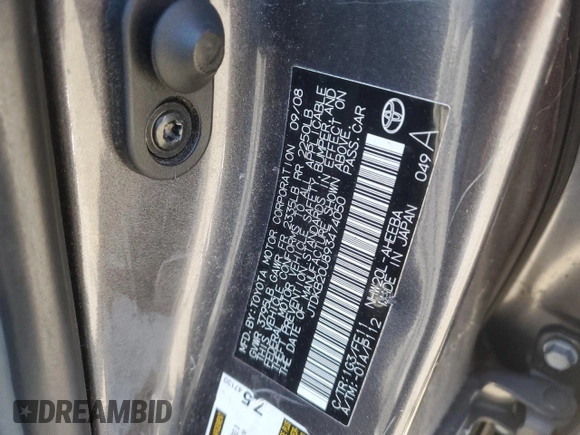 2009 Toyota Prius with VIN JTDKB20U893474050, listed as a Copart auction lot 49171445 with 241,386 mi miles and Salvage Title. Bid and sale history available at carsss.com. Image 12.