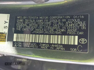 2016 Toyota Prius Two z VIN JTDKBRFU9G3507845, wystawiony jako IAAI lot #42410176 z przebiegiem 187 220 mil mil oraz . Historia ofert i sprzedaży dostępna na DreamBid. Obrazek 9.