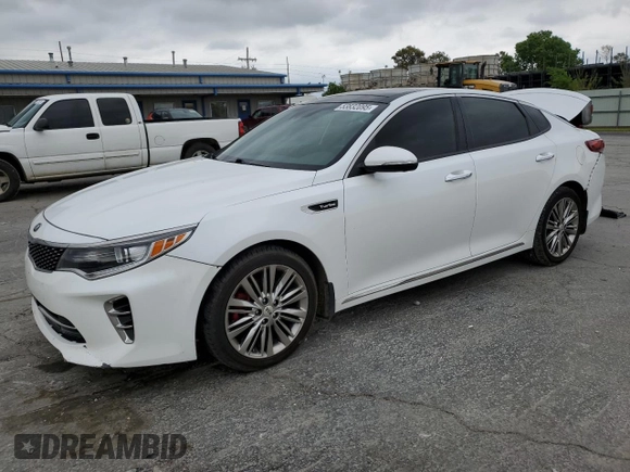 2016 Kia Optima SXL Turbo with VIN 5XXGV4L26GG080143, listed as a Copart auction lot 53832095 with 131,003 mi miles and Salvage title. Bid and sale history available at DreamBid. Image 1.
