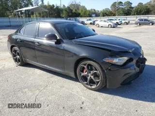 2019 Alfa Romeo Giulia Ti Sport with VIN ZARFAMBN5K7601797, listed as a Copart auction lot 79797254 with 68,077 mi miles and Salvage Title. Bid and sale history available at carsss.com. Image 4.
