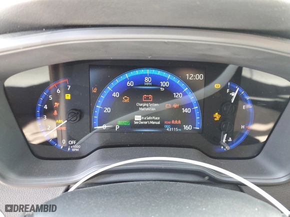 2022 Toyota Corolla Hybrid LE with VIN JTDEAMDE6N3000204, listed as a Copart auction lot 51795915 with 43,115 mi miles and Salvage Title. Bid and sale history available at carsss.com. Image 9.
