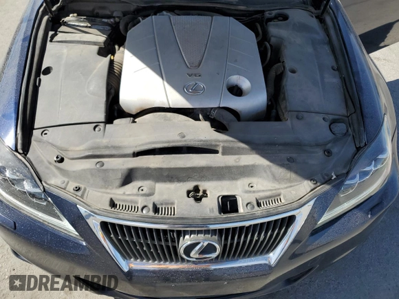 2012 Lexus IS 350 with VIN JTHBE5C27C5029490, listed as a Copart auction lot 46371965 with 83,548 mi miles and Salvage title. Bid and sale history available at DreamBid. Image 11.