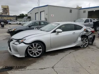 2015 Lexus RC 350 with VIN JTHHE5BC5F5002359, listed as a Copart auction lot 51528635 with 104,529 mi miles and Salvage Title. Bid and sale history available at carsss.com. Image 1.