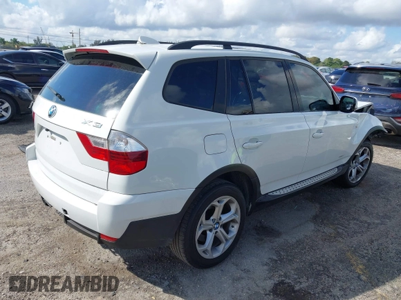 2010 BMW X3 xDrive30i with VIN WBXPC9C47AWJ36653, listed as a IAAI auction lot 41620909 with 126,642 mi miles. Bid and sale history available at carsss.com. Image 4.