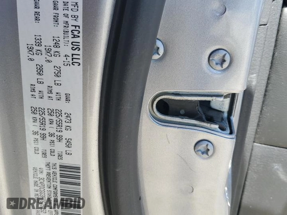 2015 Dodge Journey Crossroad with VIN 3C4PDCGG3FT679152, listed as a Copart auction lot 49833675 with 133,789 mi miles and Salvage Title. Bid and sale history available at DreamBid. Image 12.