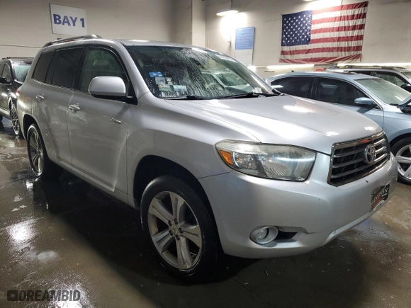 2008 Toyota Highlander Sport with VIN JTEES43A882067095, listed as a Copart auction lot 50958465 with 195,740 mi miles and Salvage Title. Bid and sale history available at carsss.com. Image 4.