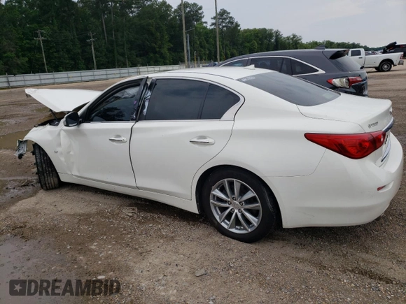2014 Infiniti Q50 Premium with VIN JN1BV7AP1EM693338, listed as a Copart auction lot 58061545 with 97,290 mi miles and Salvage title. Bid and sale history available at DreamBid. Image 2.