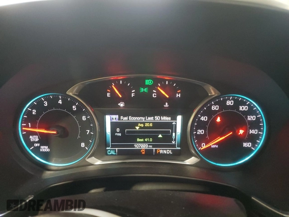 2018 Chevrolet Equinox Premier with VIN 2GNAXMEV5J6307661, listed as a Copart auction lot 52610485 with 107,223 mi miles and Salvage Title. Bid and sale history available at carsss.com. Image 9.