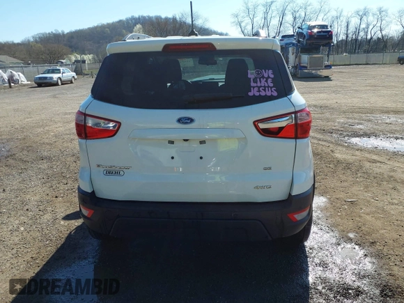 2022 Ford EcoSport SE with VIN MAJ6S3GL8NC472500, listed as a IAAI auction lot 41994591 with 17,209 mi miles and . Bid and sale history available at DreamBid. Image 17.