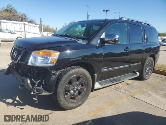 2014 Nissan Armada Platinum z VIN 5N1BA0NF8EN610303, wystawiony jako Copart lot #80653974 z przebiegiem 119 723 mil mil oraz Szkoda całkowita • Salvage title. Historia ofert i sprzedaży dostępna na DreamBid. Obrazek 1.