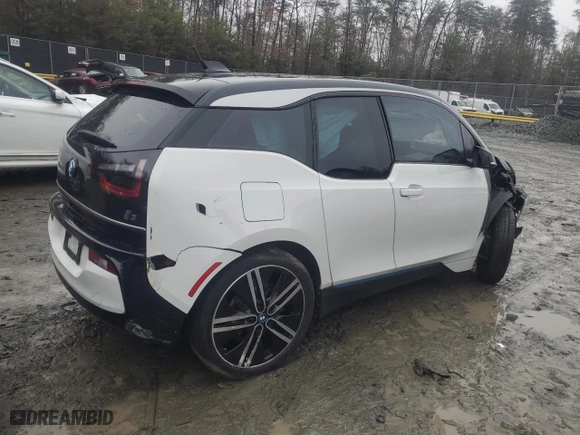 2019 BMW i3 with VIN WBY8P2C55K7E47114, listed as a Copart auction lot 85257574 with 36,348 mi miles and Salvage Title. Bid and sale history available at carsss.com. Image 3.