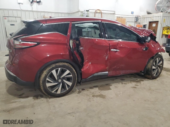 2015 Nissan Murano SL with VIN 5N1AZ2MH5FN267941, listed as a Copart auction lot 46254335 with 0 mi miles and Salvage Title. Bid and sale history available at carsss.com. Image 3.