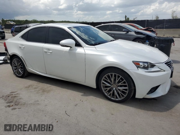 2015 Lexus IS 250 with VIN JTHBF1D24F5063654, listed as a Copart auction lot 60109015 with 110,589 mi miles and Salvage title. Bid and sale history available at DreamBid. Image 4.