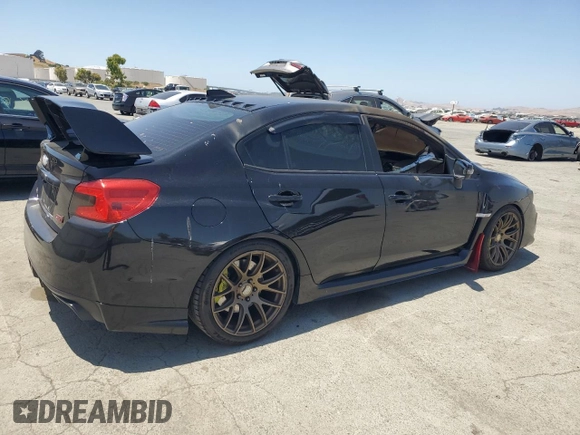 2018 Subaru WRX STI with VIN JF1VA2M64J9839455, listed as a Copart auction lot 60698505 with Not provided miles and Salvage title. Bid and sale history available at DreamBid. Image 3.