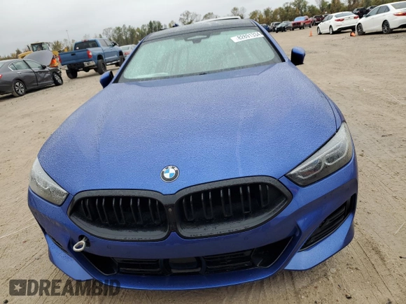 2023 BMW 8 Series 840i with VIN WBAGV2C01PCK32930, listed as a Copart auction lot 82891334 with 0 mi miles and Salvage Title. Bid and sale history available at carsss.com. Image 5.