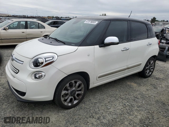 2017 FIAT 500L Lounge with VIN ZFBCFACH1HZ039970, listed as a Copart auction lot 47579055 with 42,903 mi miles and Salvage Title. Bid and sale history available at DreamBid. Image 1.