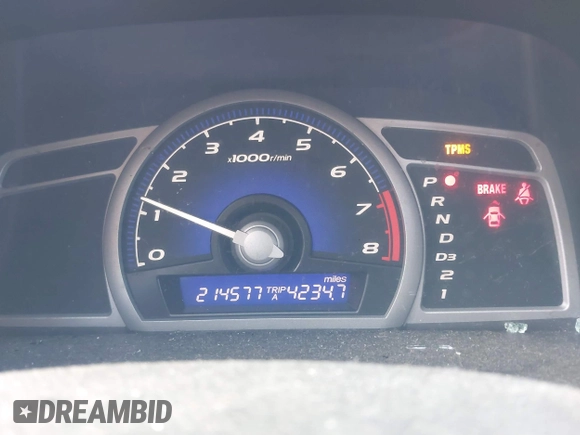 2009 Honda Civic EX with VIN 2HGFG12899H518424, listed as a IAAI auction lot 42019765 with 214,577 mi miles and . Bid and sale history available at DreamBid. Image 7.