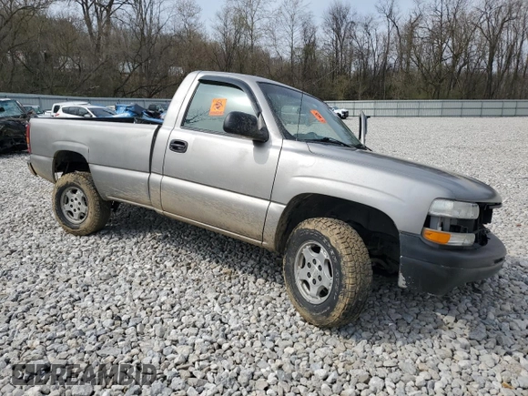 2002 Chevrolet Silverado 1500 LS with VIN 1GCEK14V72Z131503, listed as a Copart auction lot 52326775 with 0 mi miles and Salvage Title. Bid and sale history available at carsss.com. Image 4.