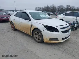 2013 Chevrolet Malibu LS with VIN 1G11B5SA3DF297391, listed as a IAAI auction lot 41558526 with 155,538 mi miles. Bid and sale history available at carsss.com. Image 1.