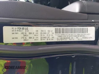 2019 Dodge Durango GT Plus with VIN 1C4RDJDG6KC807035, listed as a IAAI auction lot 42287477 with 62,752 mi miles and . Bid and sale history available at DreamBid. Image 9.