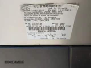 2016 Ford Taurus SEL с VIN 1FAHP2H89GG122786, выставлен на аукционе IAAI как лот 42259021 с пробегом 43 154 миль миль и . История ставок и продаж доступна на DreamBid. Изображение 9.
