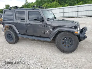 2018 Jeep Wrangler Unlimited Sahara с VIN 1C4HJXEG0JW308332, выставлен на аукционе Copart как лот 58778355 с пробегом 90 384 миль миль и Списание • Salvage title. История ставок и продаж доступна на DreamBid. Изображение 4.