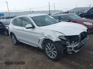 2019 BMW X3 xDrive30i with VIN 5UXTR9C5XKLE17238, listed as a IAAI auction lot 42030258 with 48,192 mi miles. Bid and sale history available at carsss.com. Image 1.
