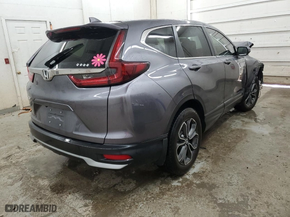 2022 Honda CR-V EX-L with VIN 7FARW1H8XNE014863, listed as a Copart auction lot 48669005 with 55,257 mi miles and Salvage Title. Bid and sale history available at carsss.com. Image 3.