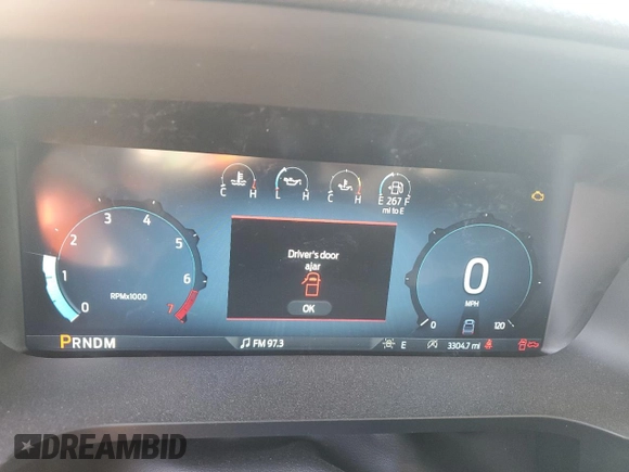 2025 Ford F-150 with VIN 1FTEX2LP7SKD14189, listed as a Copart auction lot 55840875 with 3,304 mi miles and Salvage title. Bid and sale history available at DreamBid. Image 9.