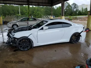2015 Lexus RC F with VIN JTHHP5BC1F5002241, listed as a Copart auction lot 55153915 with 106,196 mi miles and Salvage title. Bid and sale history available at DreamBid. Image 1.