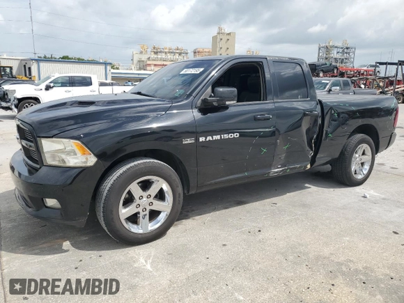 2012 Ram 1500 Sport with VIN 1C6RD6HT8CS306389, listed as a Copart auction lot 60172195 with 427,651 mi miles and Salvage title. Bid and sale history available at DreamBid. Image 1.