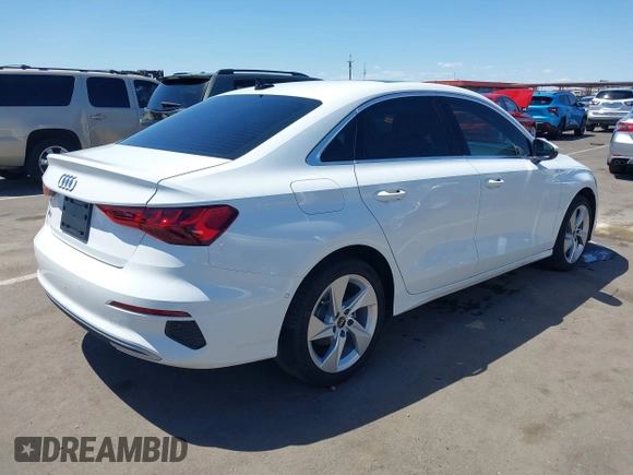 2023 Audi A3 Premium with VIN WAUAUDGY9PA128136, listed as a IAAI auction lot 42229138 with 24,147 mi miles and . Bid and sale history available at DreamBid. Image 4.