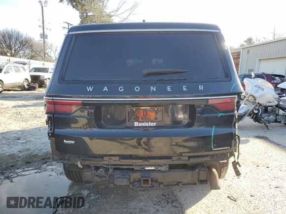 2022 Jeep Wagoneer Series II with VIN 1C4SJUBT2NS168092, listed as a Copart auction lot 53421725 with 61,695 mi miles and Salvage Title. Bid and sale history available at carsss.com. Image 6.