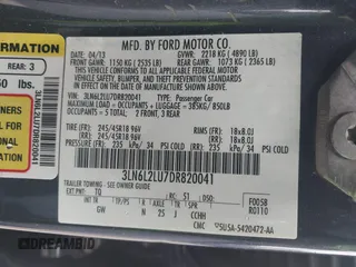 2013 Lincoln MKZ Hybrid with VIN 3LN6L2LU7DR820041, listed as a IAAI auction lot 42068963 with 265,256 mi miles. Bid and sale history available at carsss.com. Image 9.
