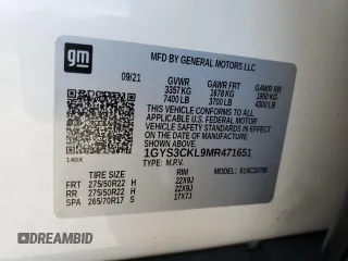 2021 Cadillac Escalade Premium Luxury z VIN 1GYS3CKL9MR471651, wystawiony jako Copart lot #44301275 z przebiegiem 24 328 mil mil oraz Szkoda całkowita • Salvage title. Historia ofert i sprzedaży dostępna na DreamBid. Obrazek 13.