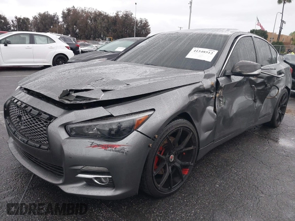 2014 Infiniti Q50 with VIN JN1BV7AP5EM688434, listed as a IAAI auction lot 41548512 with 110,846 mi miles. Bid and sale history available at carsss.com. Image 17.
