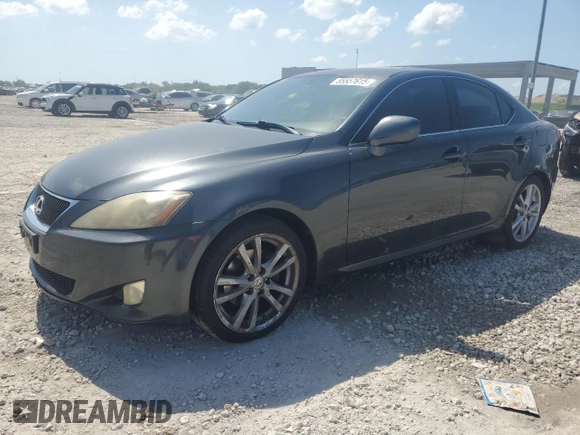 2006 Lexus IS 250 z VIN JTHBK262562017654, wystawiony jako Copart lot #55557615 z przebiegiem 188 537 mil mil oraz Szkoda całkowita • Salvage title. Historia ofert i sprzedaży dostępna na DreamBid. Obrazek 1.