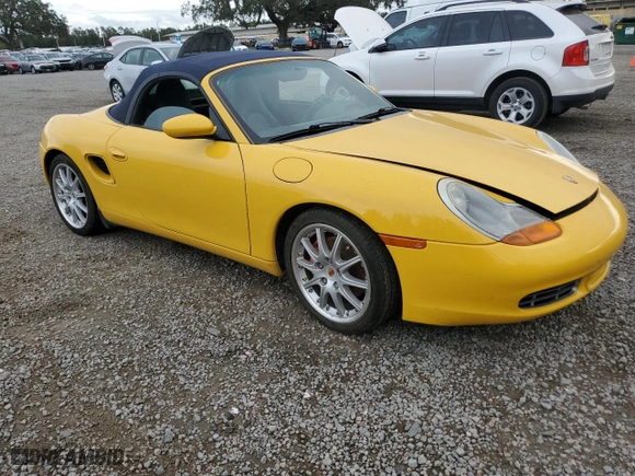 2002 Porsche Boxster S with VIN WP0CB29822U663240, listed as a Copart auction lot 80879314 with 0 mi miles and Salvage Title. Bid and sale history available at carsss.com. Image 4.