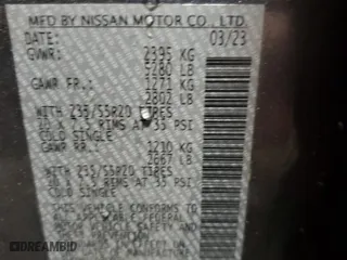 2023 Nissan Murano SL with VIN 5N1AZ2CS7PC129456, listed as a Copart auction lot 45384865 with 0 mi miles and Salvage Title. Bid and sale history available at carsss.com. Image 14.
