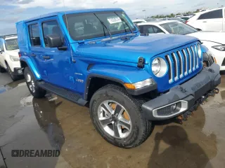 2022 Jeep Wrangler Unlimited Sahara z VIN 1C4HJXEG3NW246088, wystawiony jako Copart lot #74558574 z przebiegiem Nie podano mil oraz Nie do naprawy • Non repairable. Historia ofert i sprzedaży dostępna na DreamBid. Obrazek 4.