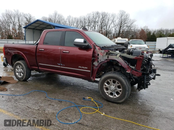 2019 Ram 2500 Laramie with VIN 3C6UR5FL7KG602583, listed as a Copart auction lot 42878445 with 199,767 mi miles and Salvage Title. Bid and sale history available at carsss.com. Image 4.
